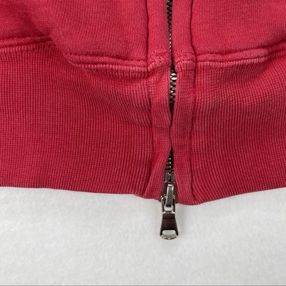 Cinch Sport Men's Jacket Sz XL Red Hooded Stadium Fits Like LGE Zip Front FLAW - Picture 6 of 14